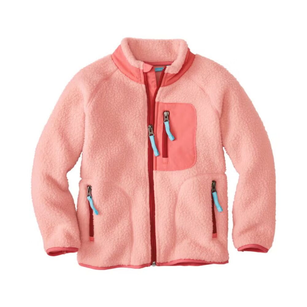 Girls Hanna Andersson Pink Sherpa Full Zip Jacket 150 (US 12) VGUC